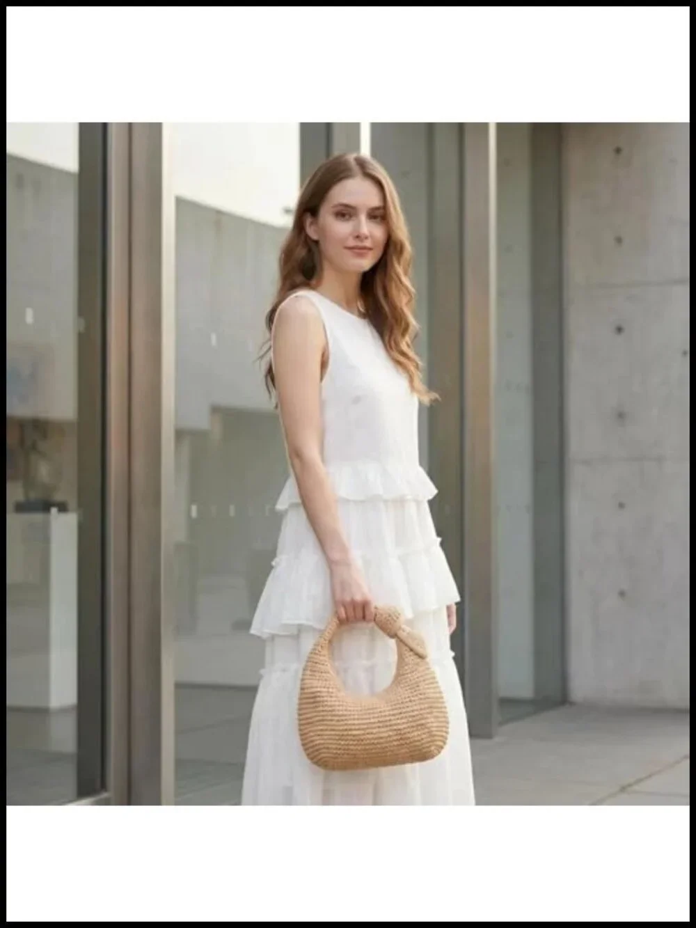 Handwoven Straw Hobo Bag with Bow Detail, Lightweight Beach Shoulder Purse